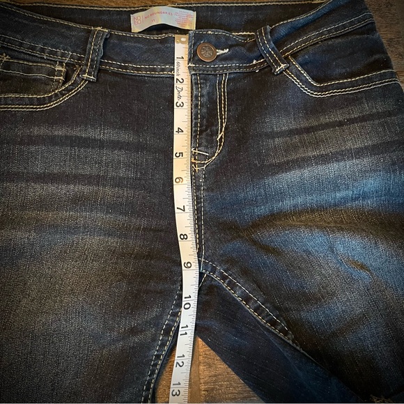 No Boundaries blue stretch denim longer shorts 11 - Picture 5 of 6